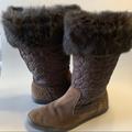 Coach Shoes | Coach Talon Brown Signature Suede Fur Winter Boots | Color: Brown | Size: 8