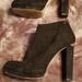 Michael Kors Shoes | Euc...Michael Kors Suede Platform Ankle Boots | Color: Black/Gold | Size: 7