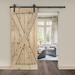 Barn Door - JM HOME Paneled Wood Barn Door w/ Installation Hardware Kit Wood in Brown | 84 H x 38 W in | Wayfair SDU-X-UF-38