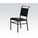 Williston Forge Tatianna Side Chair in Faux Leather/Upholstered in Black | 36 H x 25 W x 19 D in | Wayfair 444F9066AF644F09A40625C588B7AFF7