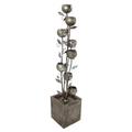 Gracie Oaks Abstract Floral Cascading Tower Fountain | 69 H x 14 W x 14 D in | Wayfair 4F2B73EC3E084152938682A3DA398460