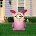 Gemmy Industries Minions Stuart in Pink Bunny Suit Inflatable Polyester in Pink/Yellow | 42.13 H x 23.62 W x 35.83 D in | Wayfair G-440688