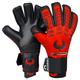 Renegade GK Eclipse Diablo Professional Goalie Gloves with Pro Fingersaves | 4mm EXT Contact Grip | Red & Black Football Goal Keeper Gloves (Size 11, Mens, Womens, Neg. Cut, Level 5)