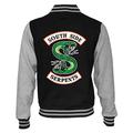 Popgear Riverdale South Side Serpents Men's Varsity Jacket Black/Heather Grey S | Mens Casual Jacket, Birthday Gift Idea for Guys