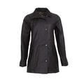 WALKER AND HAWKES - Ladies 100% Waxed Sofia Outdoor 3/4 Length Jacket - Black - 14