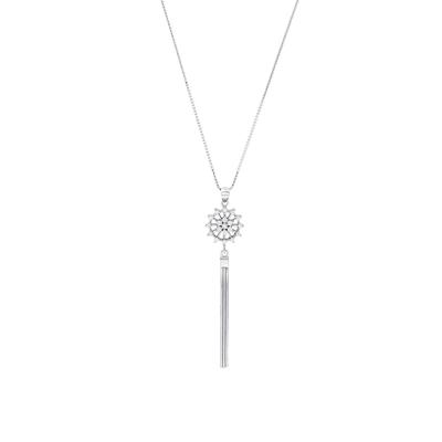 amor - Kette mit Anhänger für Damen, 925 Sterling Silber, Zirkonia synth. Ketten 1 ct