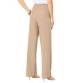 Plus Size Women's Wide-Leg Bend Over® Pant by Roaman's in New Khaki (Size 24 W)