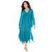 Plus Size Women's Sequin Jacket Dress Set by Roaman's in Deep Turquoise (Size 18 W) Formal Evening