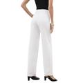 Plus Size Women's Classic Bend Over® Pant by Roaman's in White (Size 32 WP) Pull On Slacks