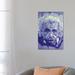 East Urban Home Einstein Ballpoint Pen by Ben Heine - Graphic Art Print Canvas in Gray/Indigo | 26 H x 18 W x 1.5 D in | Wayfair