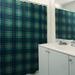 East Urban Home Jacksonville Plaid Single Shower Curtain Polyester in Blue/Black | 74 H x 71 W in | Wayfair CB65B027FCB741B9B00E5E1B46F5E737