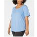 Columbia Tops | Columbia Plus Size Casual Ss Shirt Active T-Shirt | Color: Blue | Size: 3x