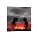 East Urban Home Sunset by Abdullah Evindar - Graphic Art Print Canvas in Black/Gray/Red | 18 H x 18 W x 1.5 D in | Wayfair