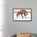 East Urban Home Jumping Fox by Dean Crouser - Painting Print Canvas, Wood in Brown/White | 18 H x 26 W x 1.5 D in | Wayfair