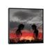 East Urban Home Sunset by Abdullah Evindar - Graphic Art Print Canvas in Black/Gray/Red | 18 H x 18 W x 1.5 D in | Wayfair