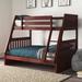 Viv + Rae™ Giancola Twin Over Full Solid Wood Bunk Bed Wood in Gray | 66 H x 57 W x 78 D in | Wayfair A26727E75BB34B89BF0E4F05233DDCE7