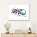 East Urban Home Gecko by Lisa Whitehouse - Graphic Art Print Paper/Metal in Blue/Orange/White | 24 H x 32 W in | Wayfair