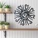 Ivy Bronx Ritenour Wacky Sun Wall Accent Metal in Black | 24 H x 24 W x 0.06 D in | Wayfair EAA7D1BE52BE43529E2B5EB21A767CD8