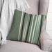 Latitude Run® Emree Thin Stripes Outdoor Square Pillow Cover & Insert Polyester/Polyfill blend in Green | 18 H x 18 W x 1.5 D in | Wayfair