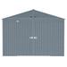 Arrow 10 ft. W x 8 ft. D Metal Vertical Storage Shed in Gray | 91.4 H x 122.9 W x 96.41 D in | Wayfair EG108AN
