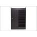 Red Barrel Studio® Stylish Multipurpose Utility 18 Pair Shoe Storage Cabinet Manufactured Wood in Brown | 45.1 H x 30.75 W x 15 D in | Wayfair