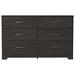 Latitude Run® Dorothi 6 Drawer Double Dresser Wood in Brown | 36.46 H x 59.53 W x 15.59 D in | Wayfair 54ACCD3908C84DECA3EB0C015EA1BA98