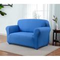 Kathy Ireland Home Ingenue T-cushion Loveseat Slipcover Polyester in Blue | 58 H x 73 W x 39 D in | Wayfair ING-LS-CB
