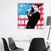 East Urban Home American Psycho: Patrick Bateman by MR BABES - Painting Print Canvas in Gray | 37 H x 37 W x 1.5 D in | Wayfair