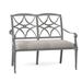 Woodard Wiltshire Aluminum Garden Outdoor Bench Metal in Gray | 37 H x 44 W x 28 D in | Wayfair 4Q0414ST-72-71A