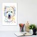 East Urban Home Westie by Lisa Whitehouse - Graphic Art Print Canvas in Blue/Orange/White | 12 H x 8 W x 0.75 D in | Wayfair