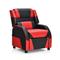 Costway Kids Youth PU Leather Gaming Sofa Recliner with Headrest and Footrest-Red