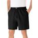 Men's Big & Tall Knockarounds® 6" Pull-On Shorts by KingSize in Black (Size 5XL)