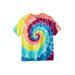 Men's Big & Tall Lightweight Tie-Dye Crewneck Tee by KingSize in Electric Tie Dye (Size 6XL)