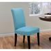 Kathy Ireland Home Ingenue Box Cushion Dining Chair Slipcover Polyester in Blue | 15.5 W x 18.5 D in | Wayfair ING-DRC-AQ