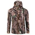 Haobing Men's Outdoor Softshell Jackets Waterproof Windproof Breathable Tactical Camouflage Fleece Coat with Hood (Camo #6, CN M)