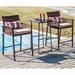 Bay Isle Home™ Maeciniak Rectangular 8 - Person 19" Long Bar Height Dinning Set w/ Cushions Glass/Wicker/Rattan | 36 H x 25 W x 19 D in | Outdoor Furniture | Wayfair