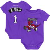 Infant Mitchell & Ness Tracy McGrady Purple Toronto Raptors Hardwood Classics Name Number Bodysuit