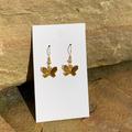 Brandy Melville Jewelry | Hand Made Gold Colored Butterfly Earrings | Color: Gold | Size: Os