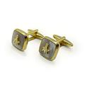 Masonic Mother of Pearl Embossed Sq & Compass Cufflinks