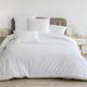 Snug Mantra 100% Cotton 3 Pc Super King Size Duvet Cover Set Ultra Soft, 200 Thread Count Quilt Cover Set Hotel Quality (220X260cm), 1 Duvet Cover & 2 Pillow Cases (White)