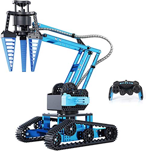 Top Race Remote Control Build Your Own Robot Arm - Independent Rotational Arm, Take Apart Mechanical Metal Robotic Arm Building Kit - DIY Stem Excavator Robot Toy for Children & Adults
