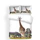 Morbuy Duvet Cover Set for Single Double Super King Size Bed, 3D African Animal Giraffe Printed Microfiber Bedding Duvet Set with Pillowcases and Quilt Case (King-220x230cm,Zebra and Giraffe)