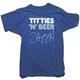 Frank Zappa T-Shirt - Titties 'N' Beer Tee - Mens Blue X-Large