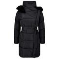 Monsoon Ladies Patsy Long Padded Coat in Recycled Fabric Womens Size Small - Black Winter Outerwear