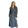 The Prancing Hare Linen Robe - Pure Linen Womens Bathrobe - Premium Quality Natural Linen Dressing Gown for Women (Grey, Women - M)
