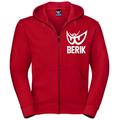 Berik Classic Z Sweat à capuche Zip, blanc-rouge, taille S