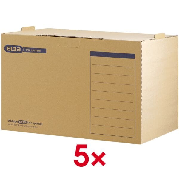 Elba Systemcontainer »tric system« - 5 Stück braun, 51x33x36 cm Image