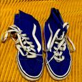 Vans Shoes | Blue/White High Top Vans W/ Zipper In The Back | Color: Blue/White | Size: Unisex Size 3 Kids
