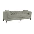 Lillian August Wright 96" Tuxedo Arm Sofa w/ Reversible Cushions in Gray | 34 H x 96 W x 37 D in | Wayfair LA7154S_HEATHER GREY