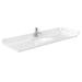 Wyndham Collection 60" Single Bathroom Vanity Top w/ Sink Composite in White | 0.75 H x 60 W x 22 D in | Wayfair WCFVCA160STOPUNSC2
